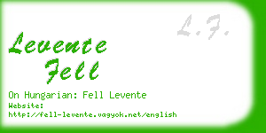 levente fell business card